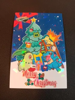 Pokemon 2024 Card Database Christmas Pikachu & Gen 2 Starter Holo Peru US Seller - Image 1