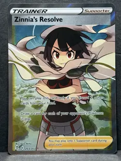 Pokemon TCG Zinnia's Resolve Holo Ultra Rare Card Evolving Skies 203/203 NM - Image 1