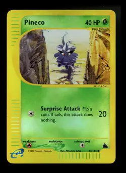 Pineco 85/144 Skyridge 2003 Reverse Holo E-Series Vintage Pokemon Card TCG - Image 1