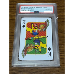 PSA 10 Pokemon king of Spades mario pikachu graded playing card 2016 from Japan - Image 1