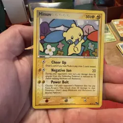 Minun 4/17 Pop Series 3 Rare Holo Pokemon Card TCG - Image 1