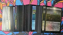 100 Magic the Gathering Foil Basic Lands MTG Baldur's Gate Forgotten Realms Lot - Image 1