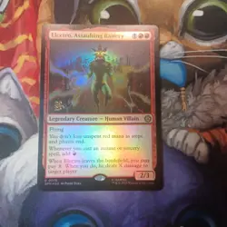 mtg electro, assaulting battery foil promo universes beyond: spider man - Image 1