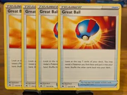Pokemon TCG Crown Zenith Great Ball 132/159 x4 Playset - Image 1