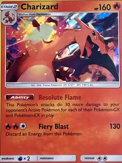 2018 Pokemon Sun & Moon Charizard HOLO 3/70 Dragon Majesty Rare - Image 2
