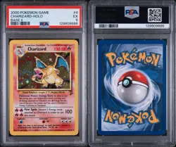 2000 Pokemon Charizard Base Set 2 Holo Rare #4 PSA 5 - Image 1