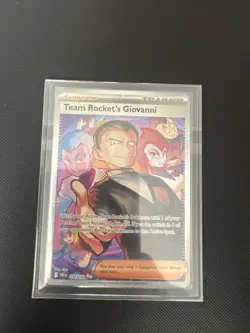 Team Rocket's Giovanni 238/182 Sv10: Destined Rivals Holo SIR NM Pokemon TCG - Image 1