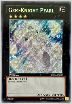 HA06-EN050 Gem Knight Pearl - Secret Rare 1st Edition Lightly Played YuGiOh - Image 1