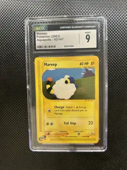 Mareep Pokemon Card 2003 Aquapolis 93/147 CGC 9 Mint - Image 1