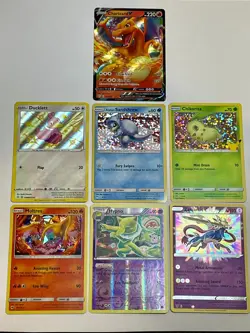 Pokemon TCG 7 Card Bundle (Charizard, Moltres, etc.) - Image 1