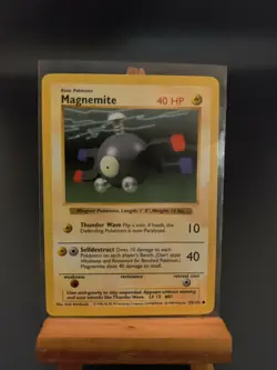 Shadowless Magnemite 53/102 1999 WotC Base Set Pokemon Card MP - Image 1
