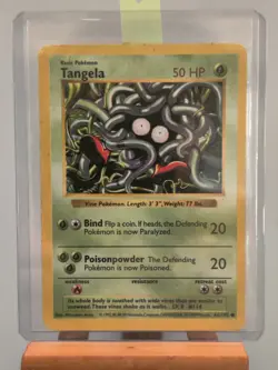 Shadowless Tangela 66/102 1999 WotC Base Set Pokemon Card - Image 1