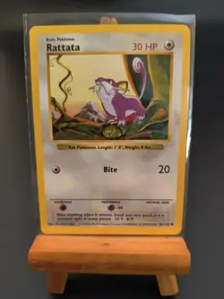 SHADOWLESS Base Set Rattata! 61/102 Pokemon 1999 Pokemon Card! WOTC LP - Image 1