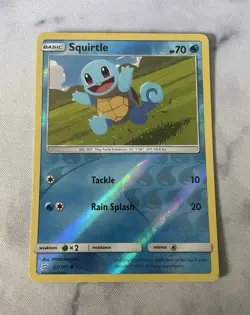Squirtle 23/181 Reverse Holo Common NM/LP Sun & Moon Team Up Pokemon Card TCG - Image 1