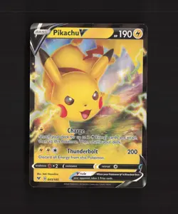 Pikachu V 043/185 Vivid Voltage Ultra Rare Holo Pokemon Card LP+ - Image 1