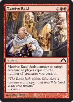 Massive Raid -Foil Medium Play MTG Gatecrash - Image 1