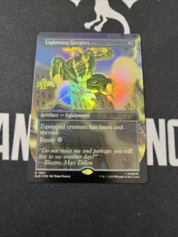 Foil Secret Lair Lightning Greaves 1987 x1 Magic Cards MTG Spider-Man - Image 1