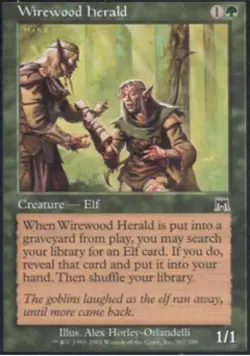 Wirewood Herald - Medium Play MTG Onslaught - Image 1