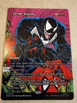 Savage Beating - #26 (Borderless) Marvel Universe Eternal-Legal Regular - Mtg - Image 1