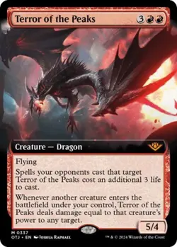 Terror of the Peaks (Extended Art) - Near Mint MTG Outlaws of Thunder Junction - Image 1
