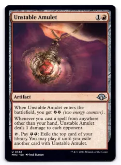 Unstable Amulet NM Modern Horizons 3 0142 MTG Regular - Image 1