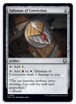 Talisman of Conviction NM Commander: Modern Horizons 3 0307 MTG Regular - Image 1