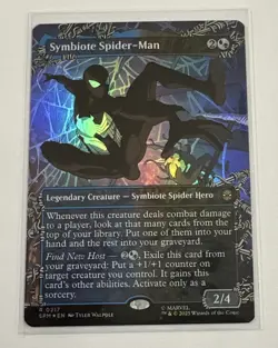 Symbiote Spider-Man (Borderless) Marvel's Spider-Man Foil MTG NM R0217 - Image 1
