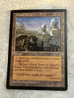 MTG✨GHOST TOWN✨Tempest MINT UNCOMMON Bounce Land 1997 Wanerstrand Art UNPLAYED - Image 1