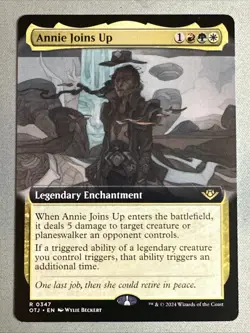 MTG / Annie Joins Up / OTJ / #347 / Regular (Extended Art) / Rare / NM - Image 1