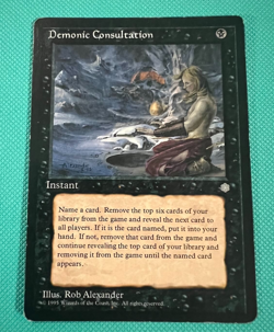 Demonic Consultation - Ice Age - MTG - Magic the Gathering - Miscut - Image 1