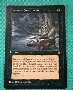 Demonic Consultation - Ice Age - MTG - Magic the Gathering - Miscut - Image 2