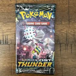 Pokemon Sun and Moon Lost Thunder Booster Pack Factory Sealed Original Package - Image 1