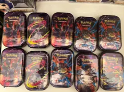 10x Pokemon TCG Mega Heroes Mini Tin - Mega Evolution - In Hand - Fast Delivery - Image 1