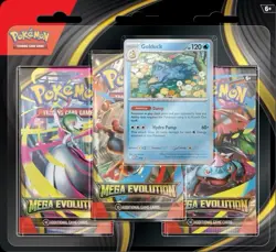 Pokemon TCG Mega Evolution 3 Pack Blister (Golduck) Factory Sealed - Image 1