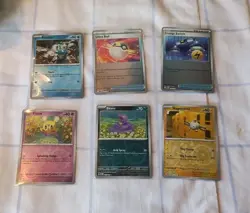 Lot Of 6 Pokemon Cards Reverse Holo Foil Sleeved Instantly Went Pulled Fresh NM - Image 1