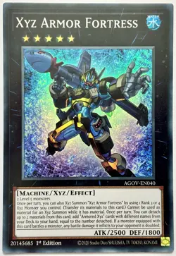 AGOV-EN040 Xyz Armor Fortress - Super Rare 1st Edition Lightly Played YuGiOh - Image 1