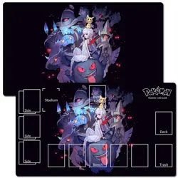 Pokemon Playmat Gengar TCG CCG Play Pad Trading Card Game Mat Mousepad - Image 1