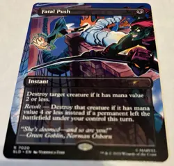 🔥 Fatal Push 7020 NONFOIL Secret Lair Regular Spider-Man Bonus Card MTG 🔥 - Image 1