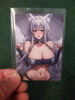 BUSTY ANGEL FROSTED WAIFU ANIME CARD - Image 1