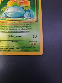 Pokemon TCG Venusaur Base Set Holo Rare Card 15/102-HP - Image 2