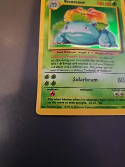 Pokemon TCG Venusaur Base Set Holo Rare Card 15/102-HP - Image 3