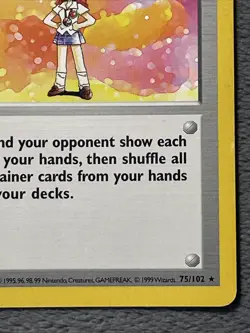 Lass 75/102 Vintage Pokemon Card Base Set WOTC 1999 Trainer - Image 5