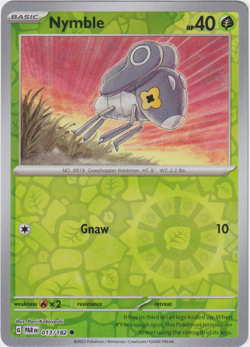 Nymble 013/182 | Paradox Rift | Common | Reverse Holo | NM Pokemon Card - Image 1