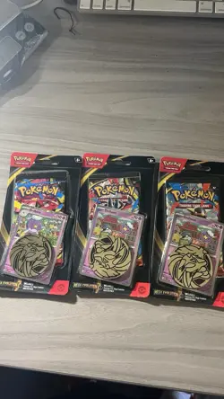 Pokemon Mega Evolution Booster Pack With Promo Card And Coin (SET OF 3) - Image 1