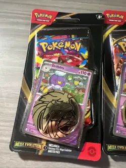 Pokemon Mega Evolution Booster Pack With Promo Card And Coin (SET OF 3) - Image 2