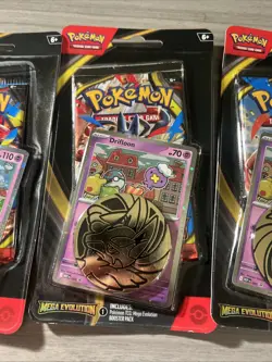 Pokemon Mega Evolution Booster Pack With Promo Card And Coin (SET OF 3) - Image 3