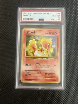 1997 Pokemon Japanese Rocket Ponyta #77 GEM MT 10 PSA Graded Card - Image 1
