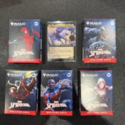 MAGIC THE GATHERING NYCC 2025 SPIDER-MAN WELCOME DECK SET OF 5 WITH PROMO CARD!! - Image 1