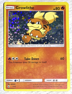 Growlithe - Pokemon - 1/12 - 2018 McDonald's Promo Holo Card Rare MINT - Image 1