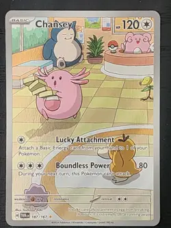 Pokemon Card - Chansey 187/167 Holo Illustration Rare Shiny Foil Full Art TCG - Image 1